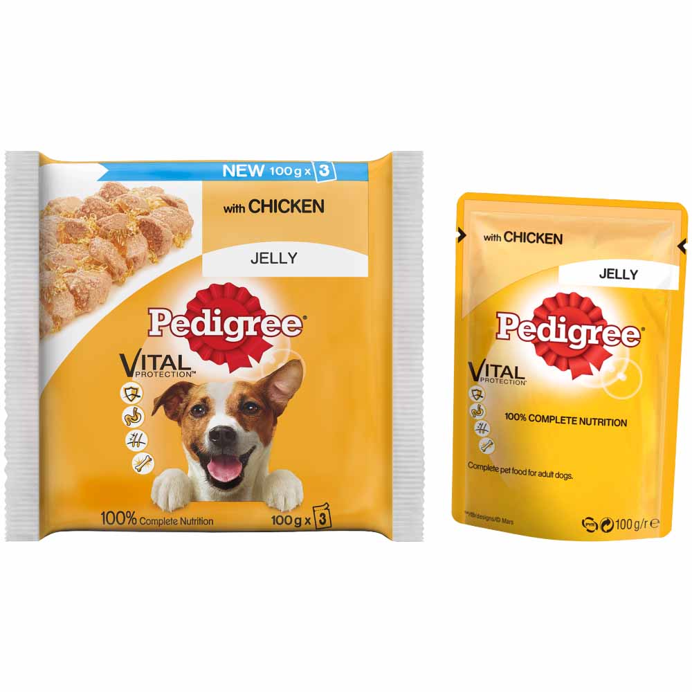 Pedigree Chicken in Jelly Dog Food Pouches 3 x 100g Image 3