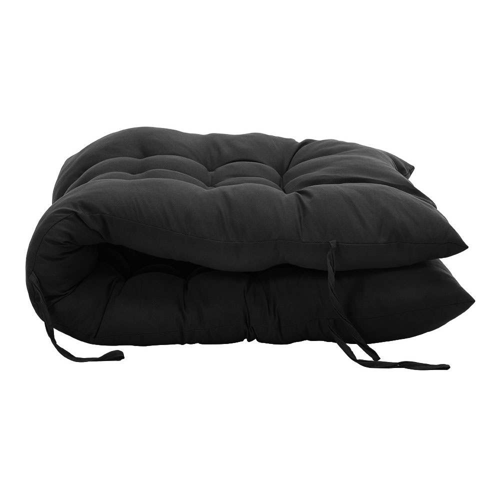 Living and Home Black Thick Soft Lounge Chair Cushion 125 x 48cm Wilko