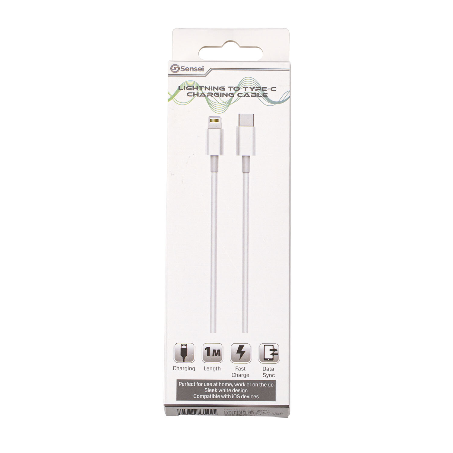 Lightning to Type-C Charging Cable 1m - White Image 1