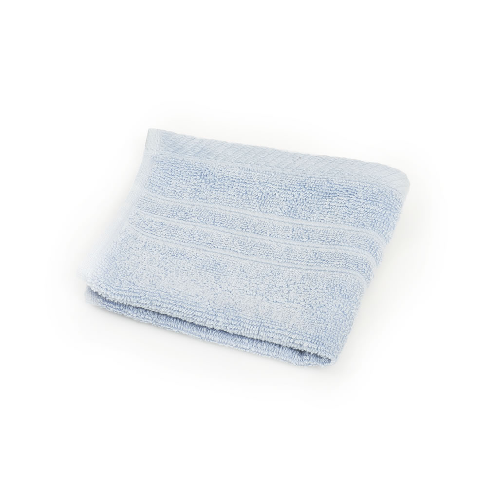 Wilko Face Cloth Coastal Blue 2pk Wilko