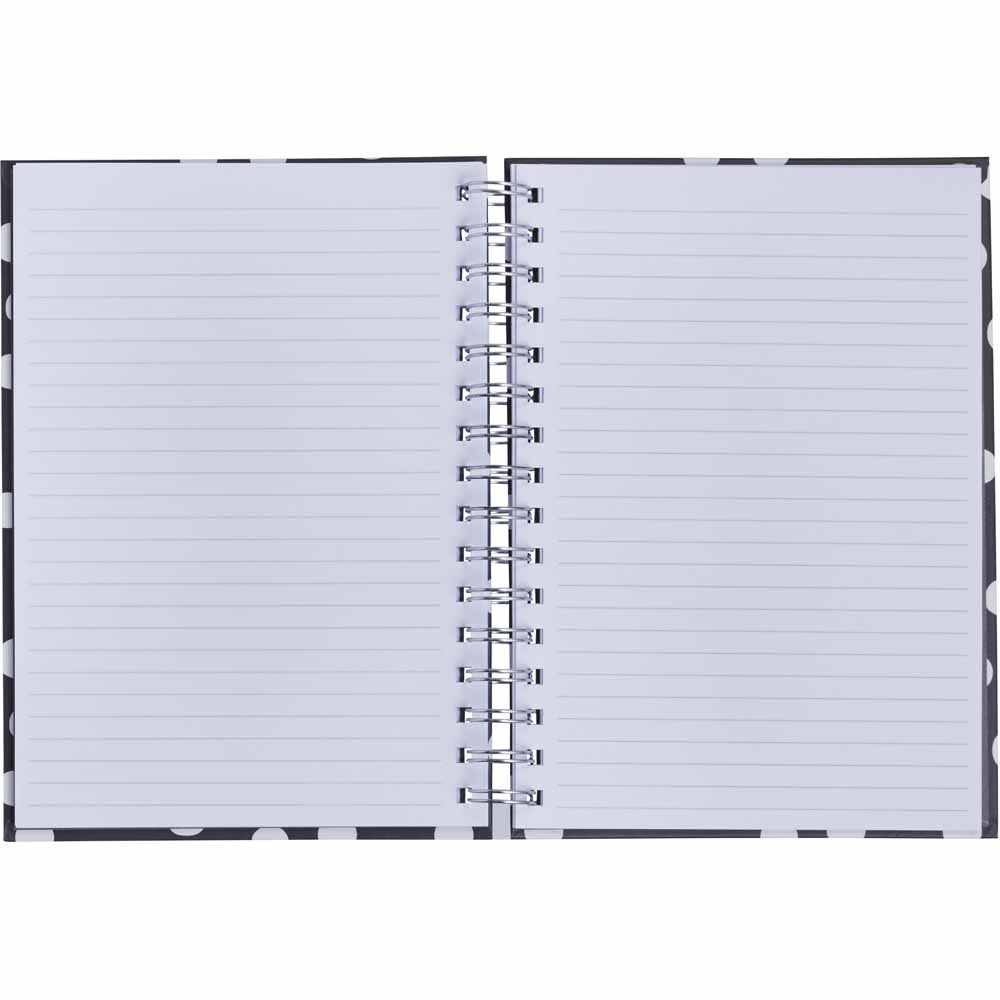 Wilko Wiro Notebook Grey A5 160pg Image 2