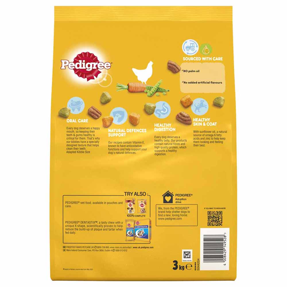 Pedigree Dry Adult Dog with Chicken and Vegetables 3kg Image 9