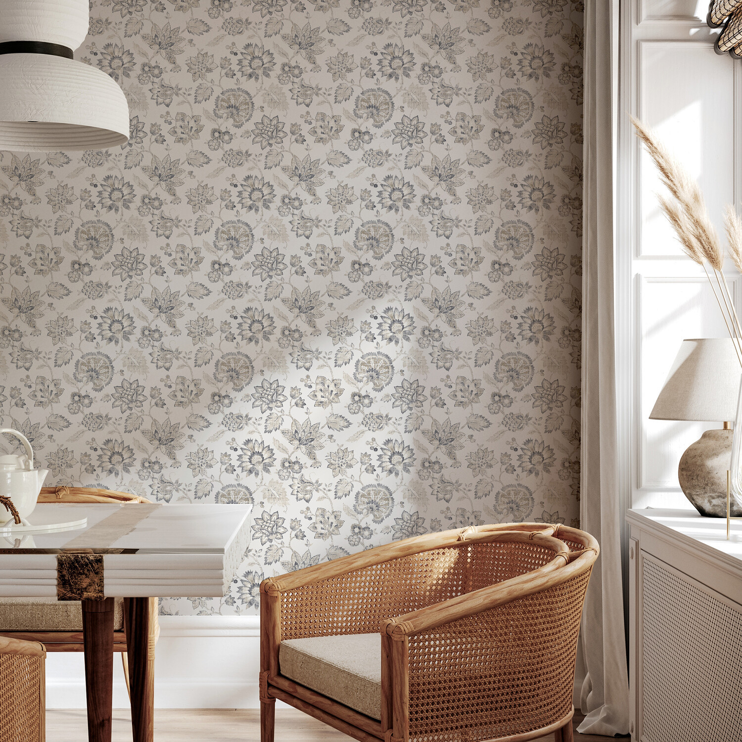 Soft Jacobean Trail Wallpaper - Soft Grey Image 4