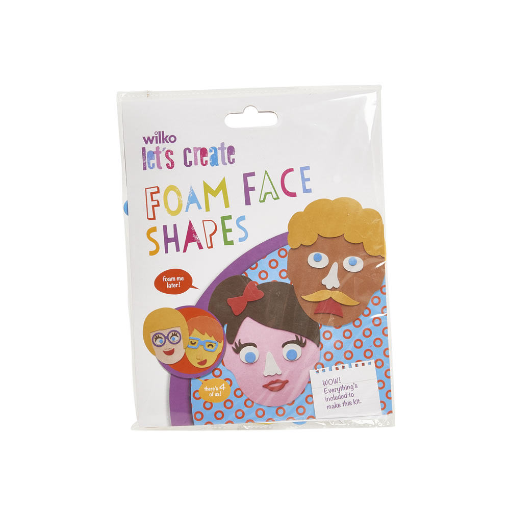Wilko Foam Face Shape with Accessories Image 1