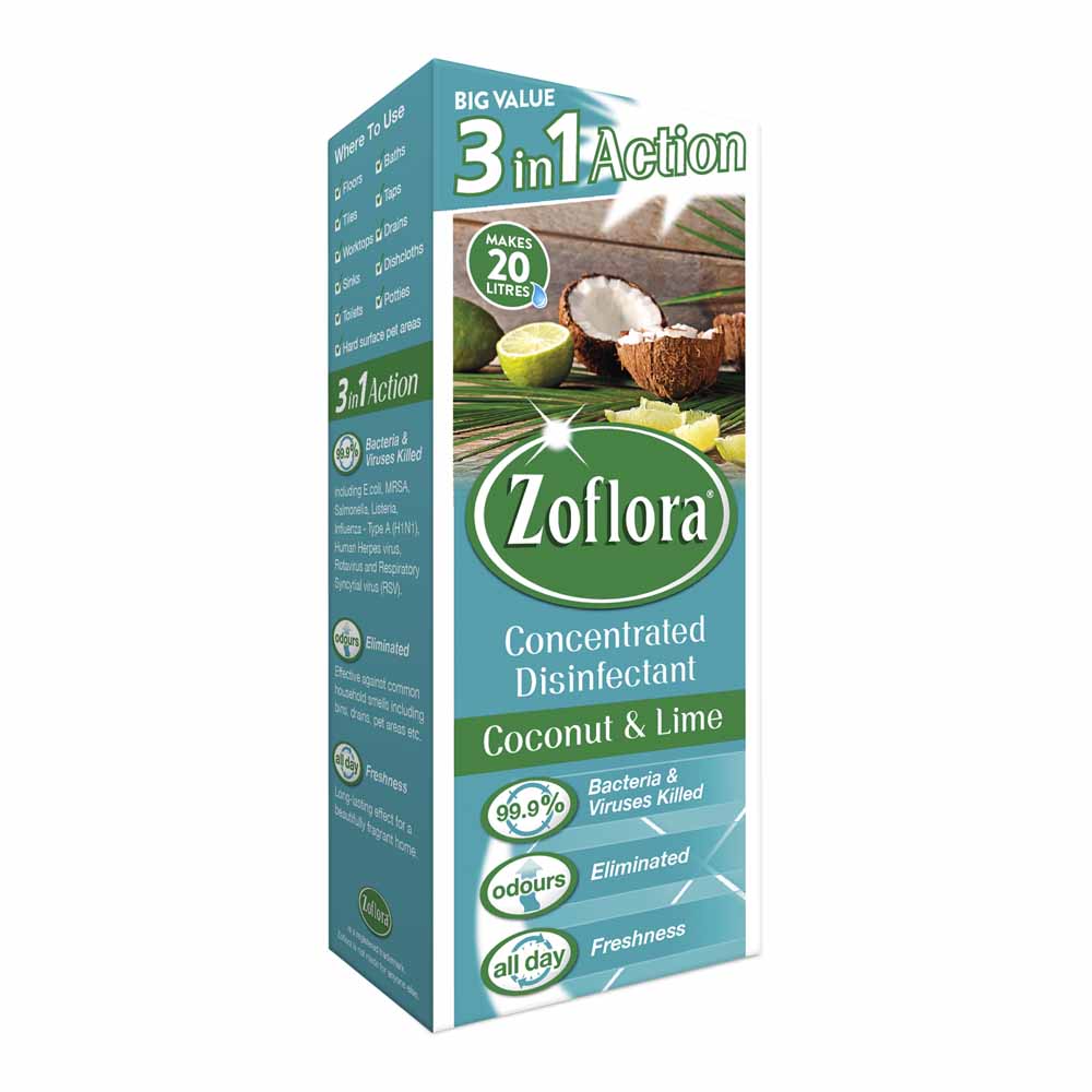 Zoflora Coconut and Lime Concentrated Disinfectant 500ml Image 1