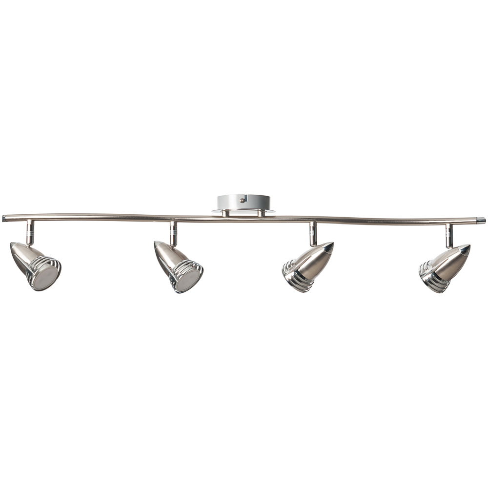Inlight Ezra Satin Nickel and Chrome 4 Spot Light Bar Image 1
