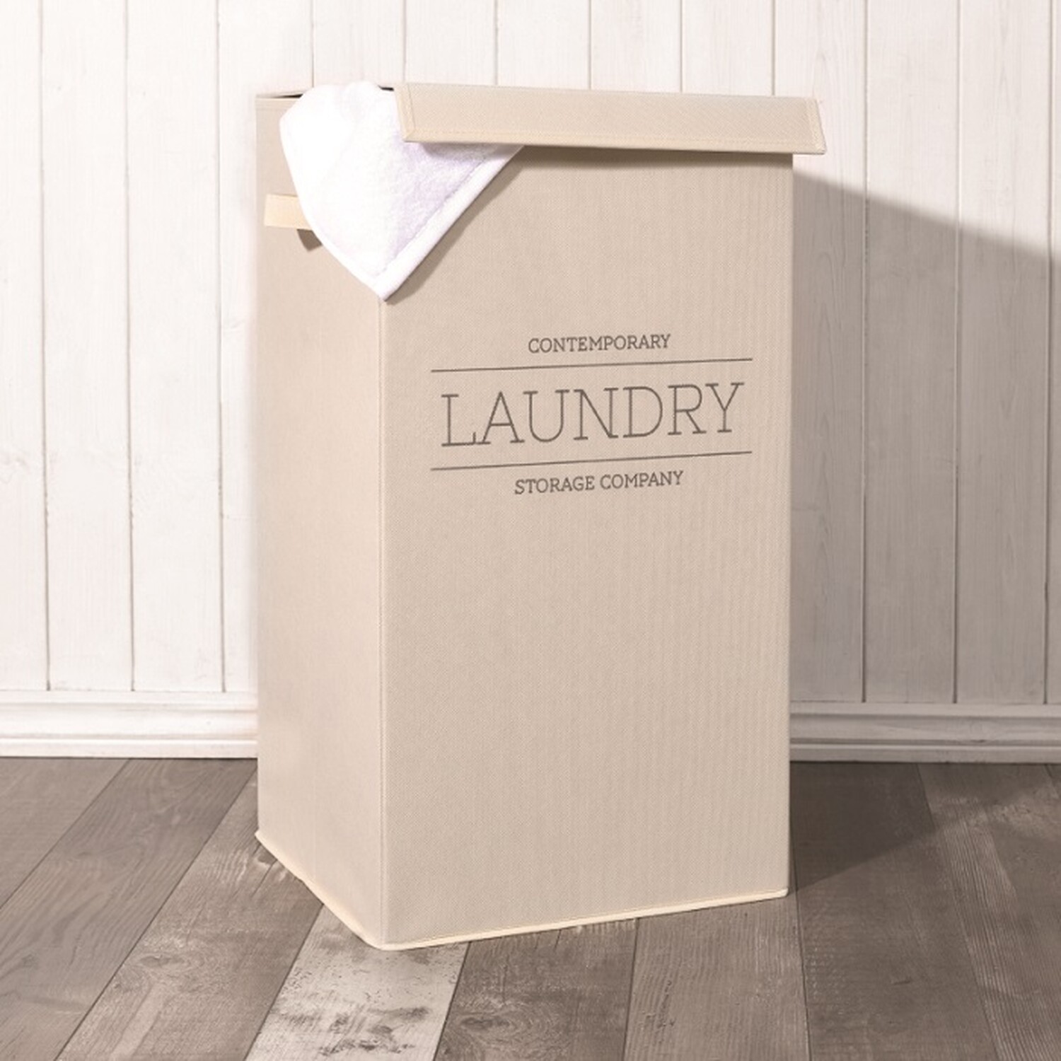 Contemporary Neutral Laundry Hamper Image 2