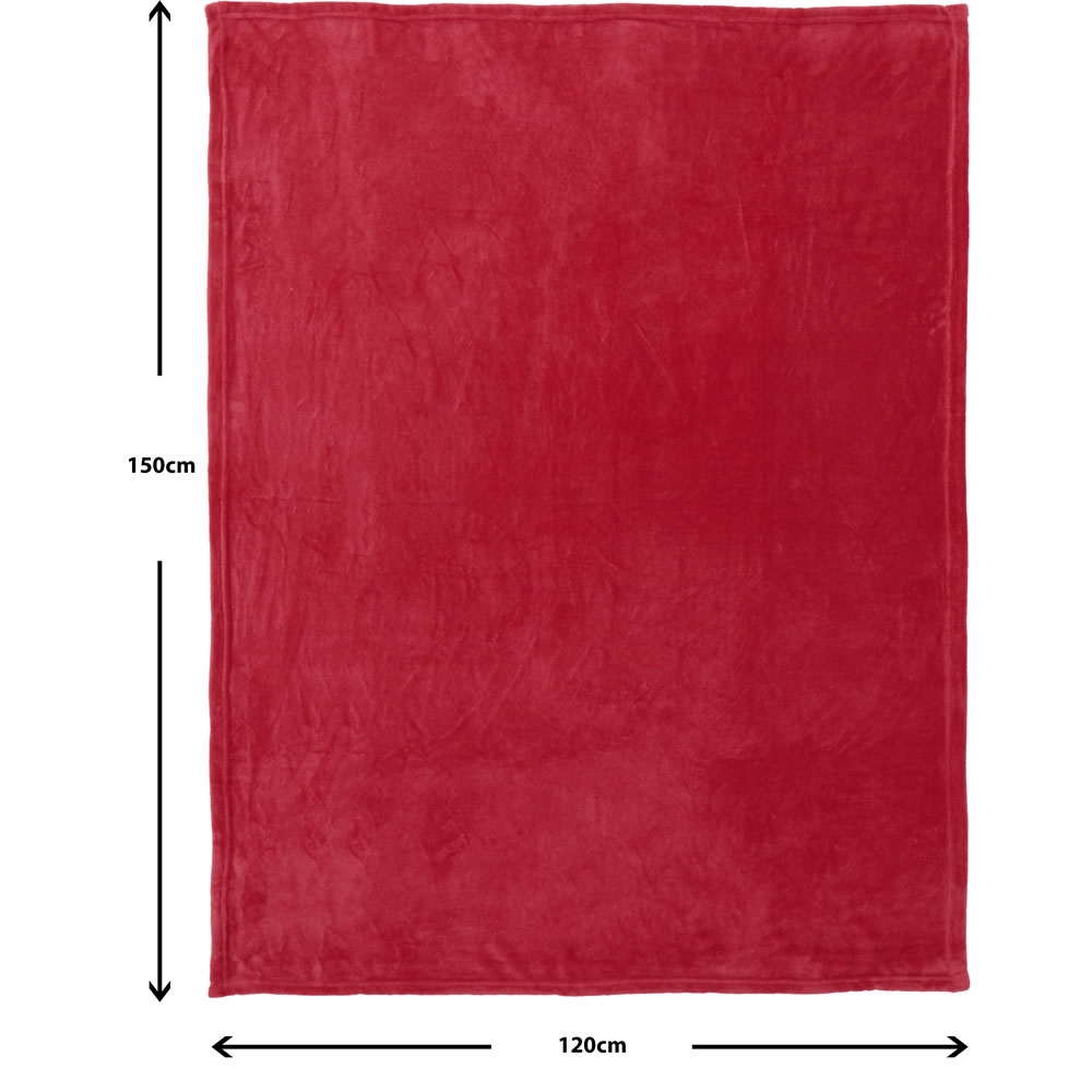 Wilko Red Ultrasoft Throw 120 x 150cm Wilko