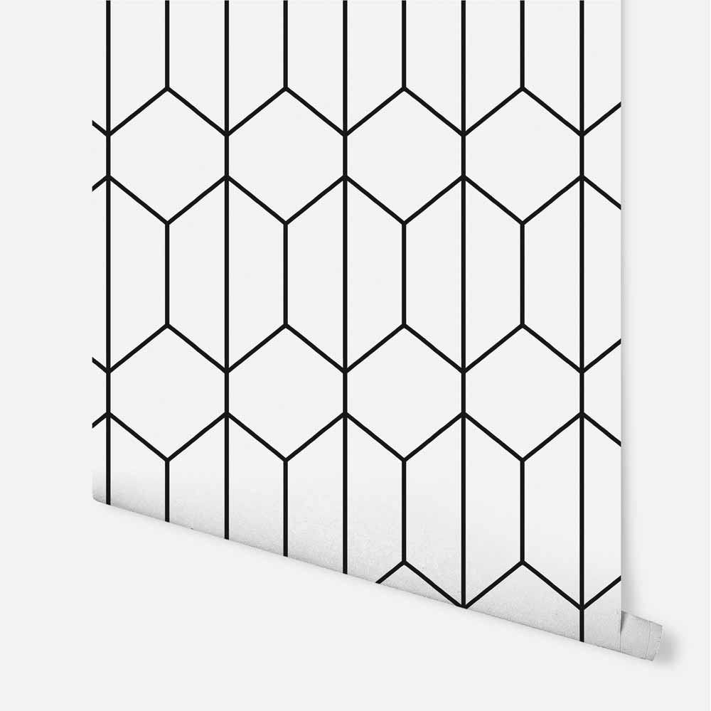 Arthouse Linear Geo Mono Wallpaper Image 3