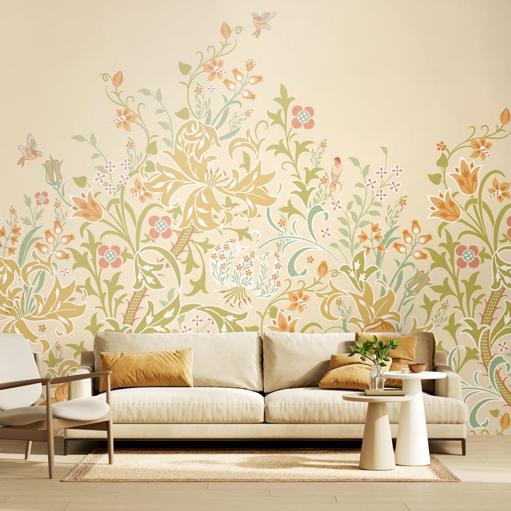 Origin Murals Trailing Lily Yellow Wall Mural Image 1