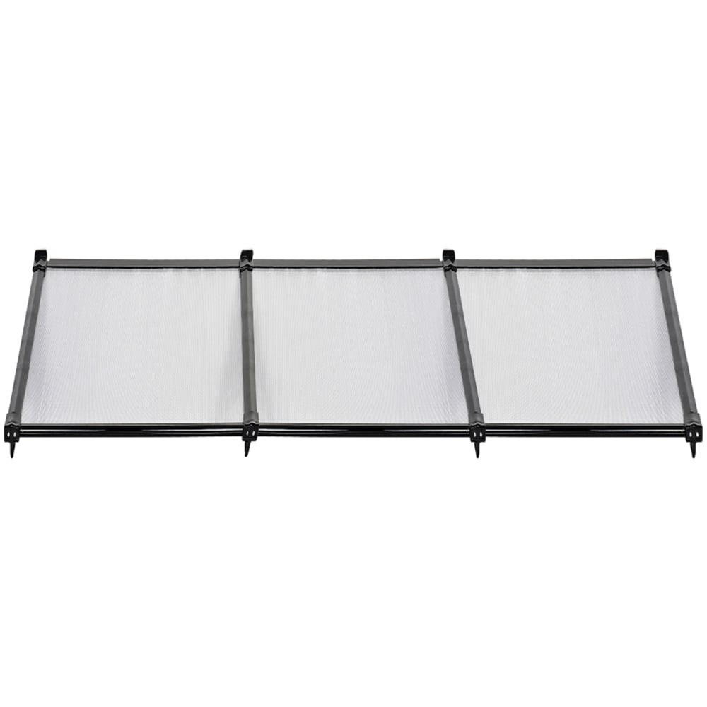 Living and Home Black Front Door Canopy 90 x 270cm Image 3