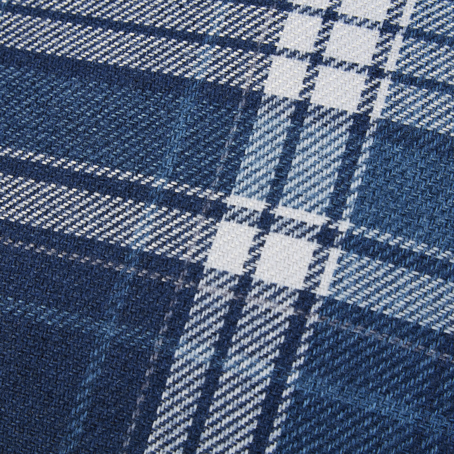 Hatfield Check Blackout Curtain - Navy / 168cm / 137cm Image 4
