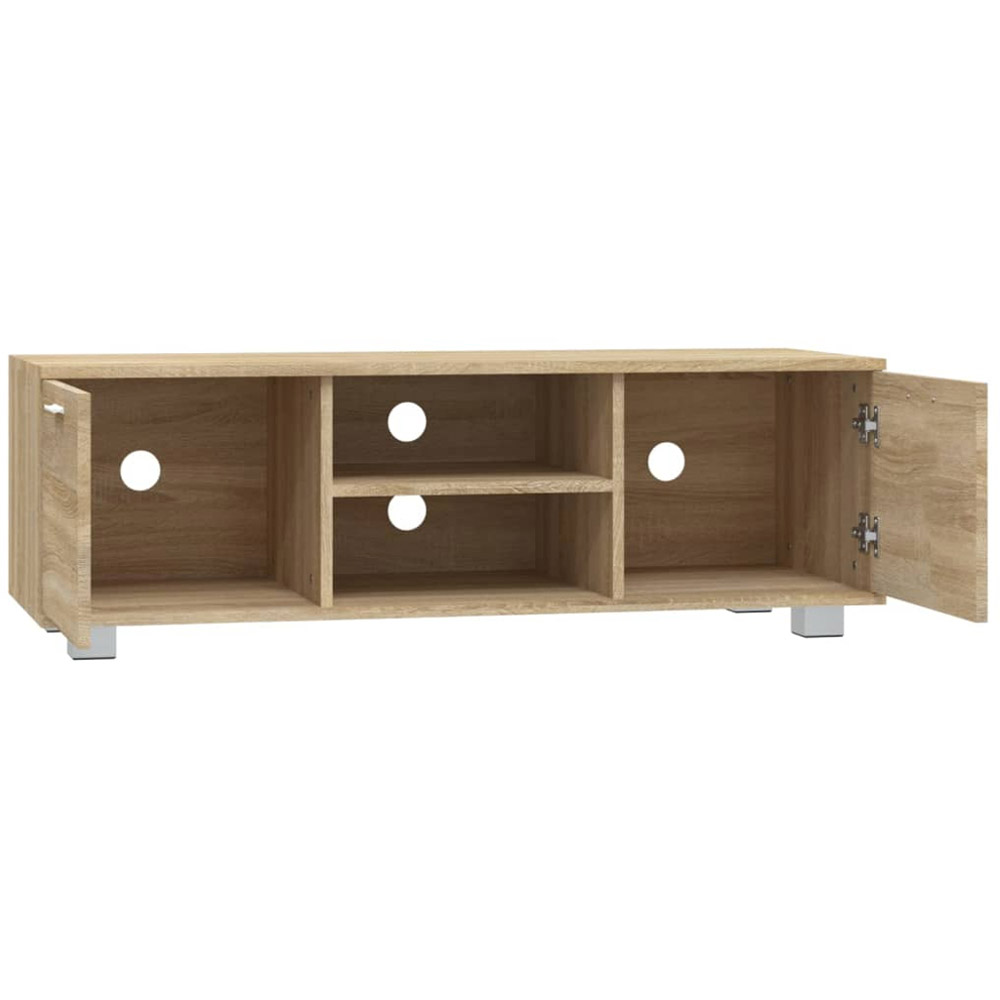vidaXL 2 Door 2 Open Shelf Sonoma Oak TV Cabinet with Handles Image 5