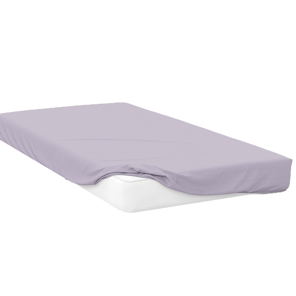 Serene Super King Heather Fitted Bed Sheet Image 1