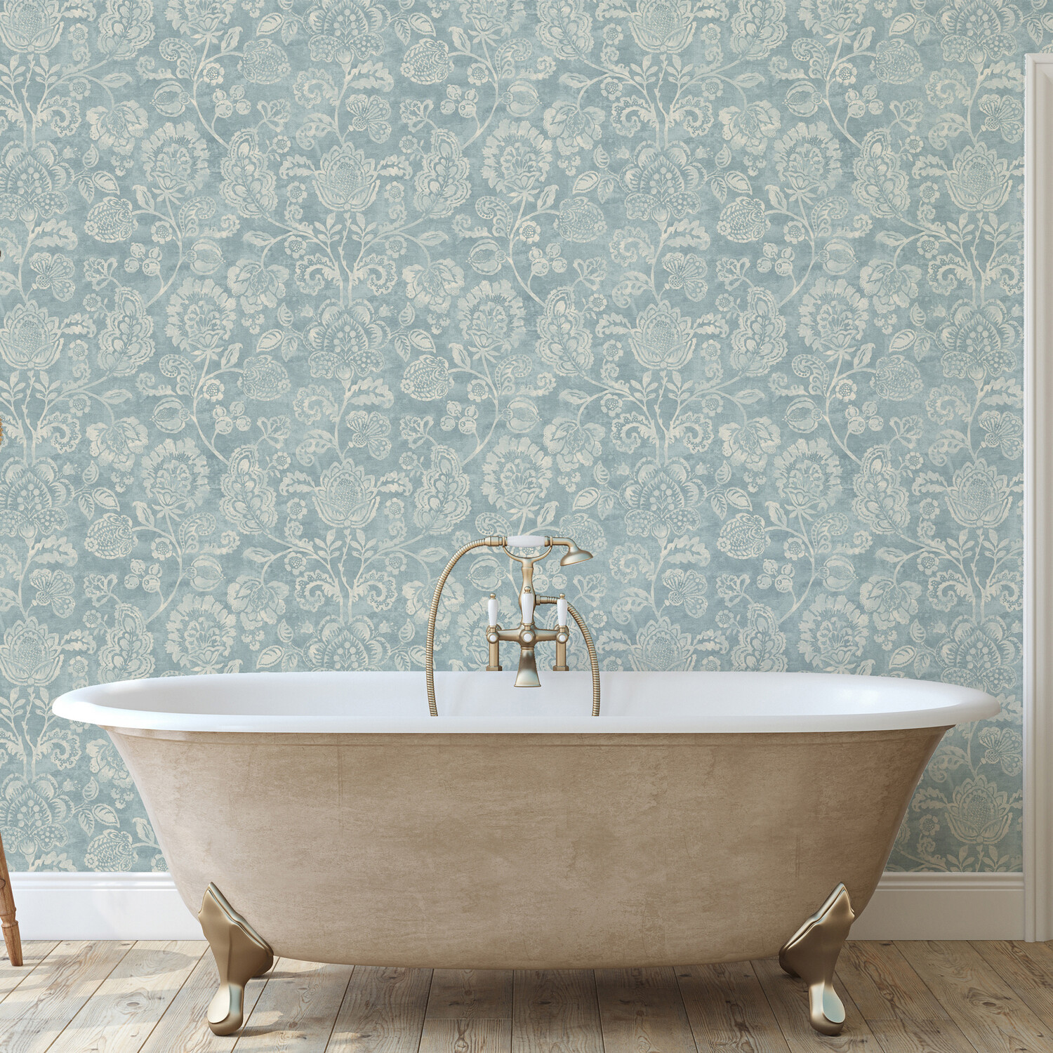 Heritage Trail Wallpaper - Blue Image 3