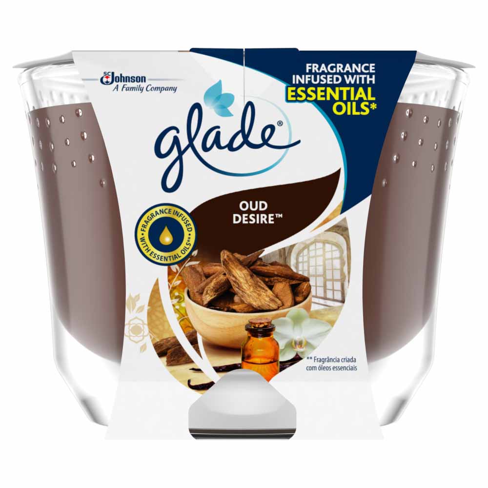 Glade Large Candle Oud Desire Air Freshener 224g Wilko