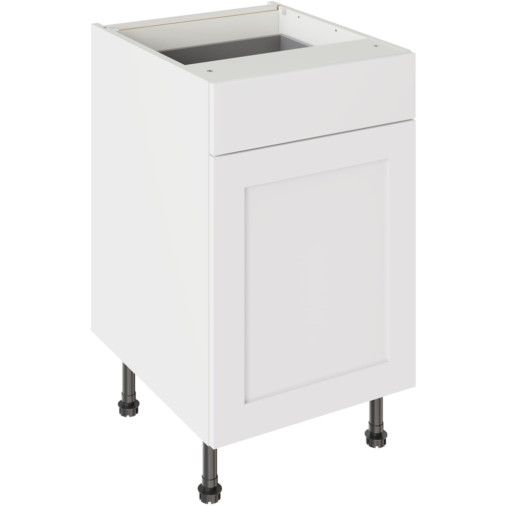 Kitchen Kit Shaker Matt White Drawerline Base Cabinet 500mm Image 1