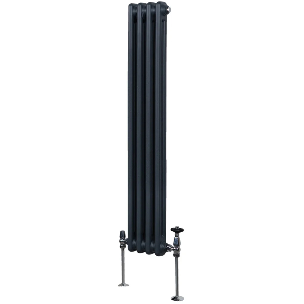 Monster Shop 1861 BTU Anthracite Grey Traditional 2 Column Radiator 1500 x 202mm Image 3
