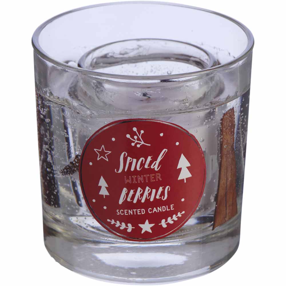 Wilko Gel Filled Candle Spiced Winter Berries Image 1