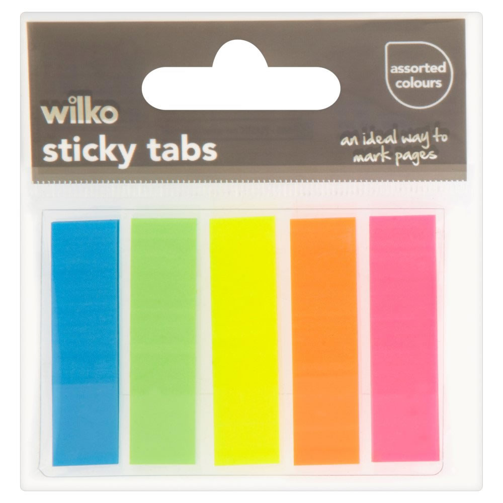 Joseph Banks Fremhævet Kan ikke læse eller skrive Wilko Multicoloured Sticky Tabs | Wilko