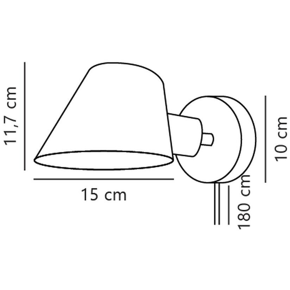 Nordlux Stay Short Grey Wall Light Image 5