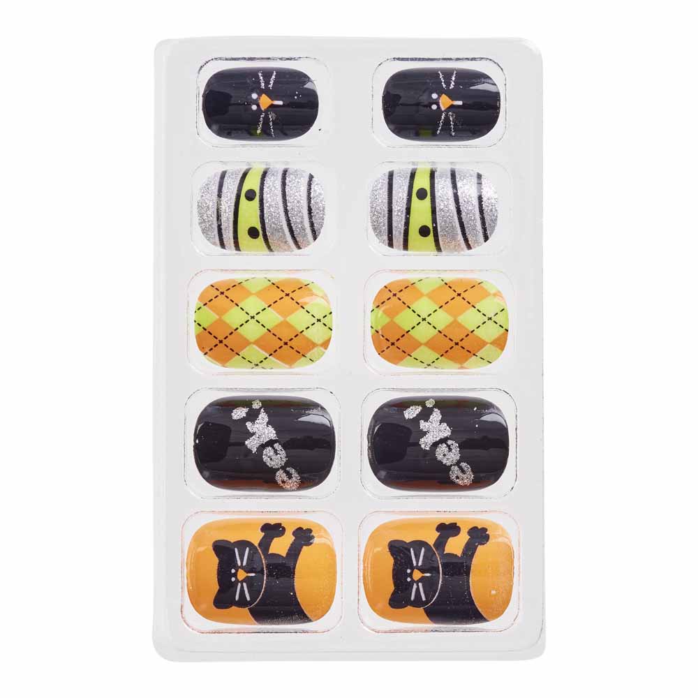 Wilko Halloween Children's False Nails 10 Pack Image