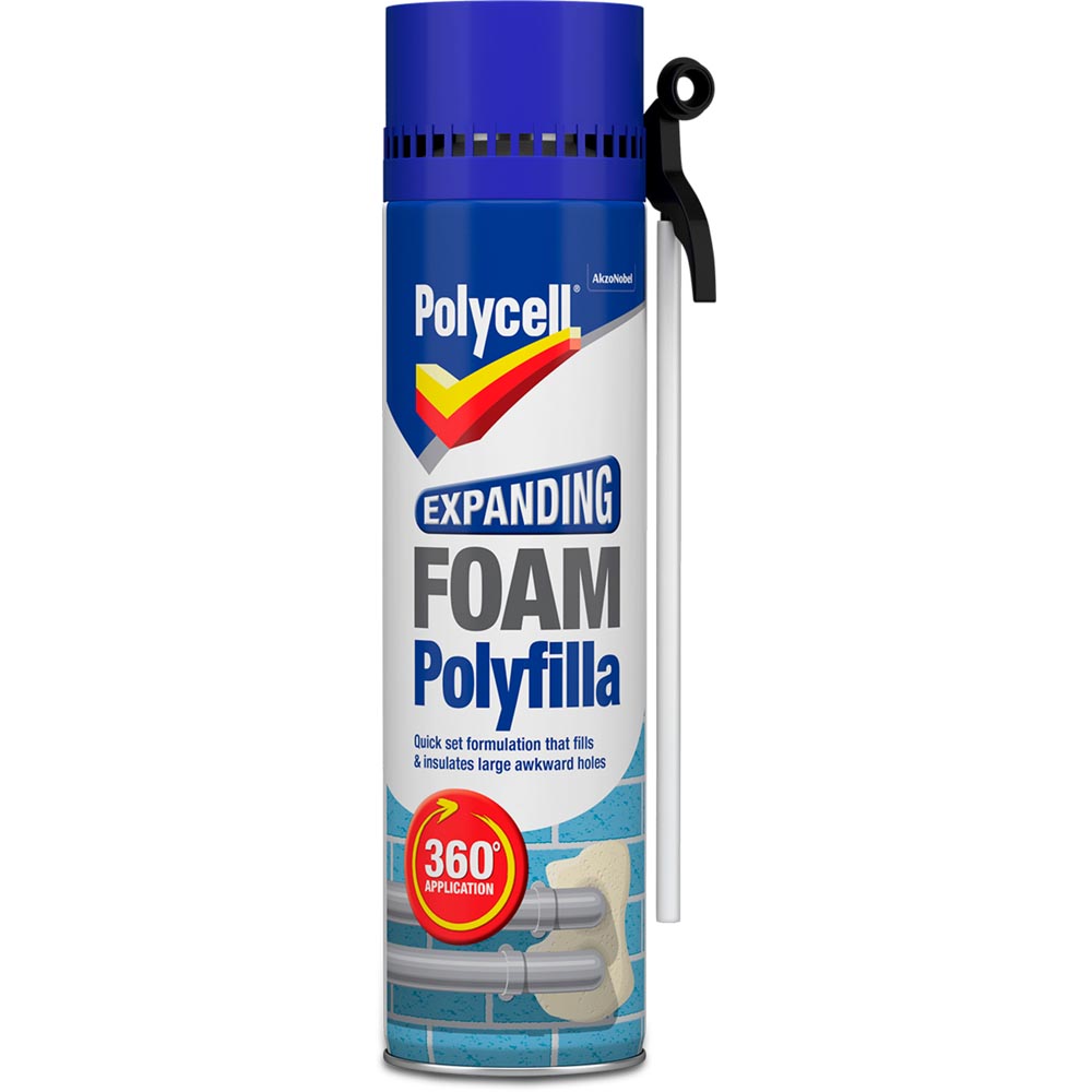Polycell Expanding Foam Filler Gap Gun 500ml Image 1