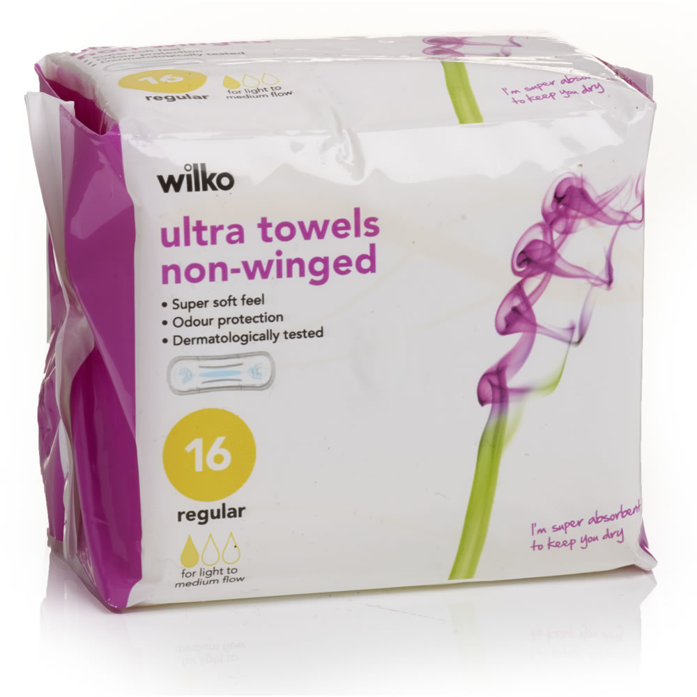 Wilko Ultra Non Wing Sanitary Towels 16 pack Image
