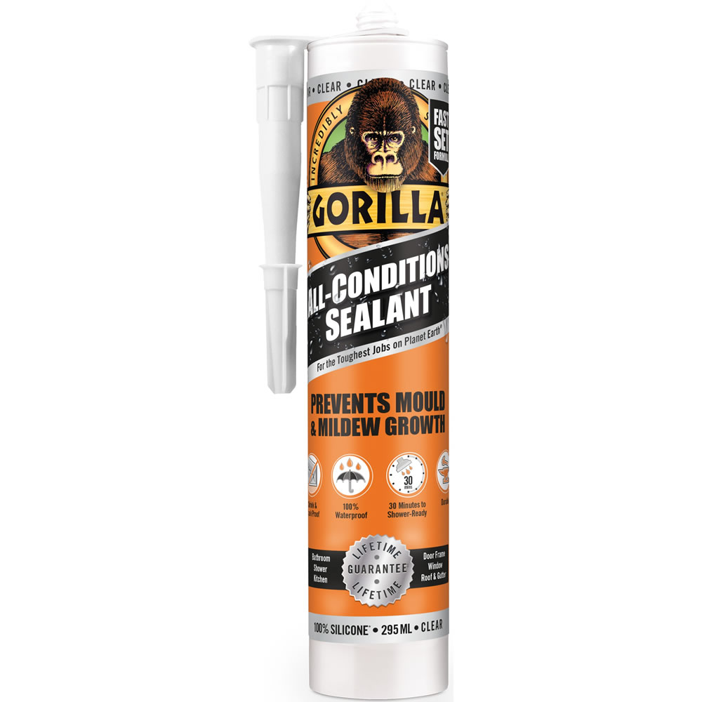 Gorilla Glue Gorilla Clear All Conditions Sealant 295ml  - wilko
