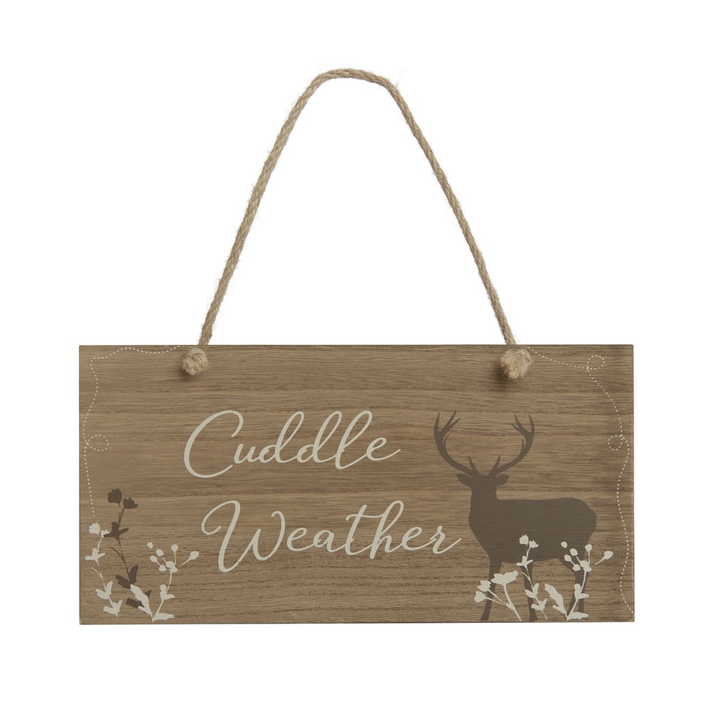 Wilko 'Cuddle Weather' Wall Plaque Image