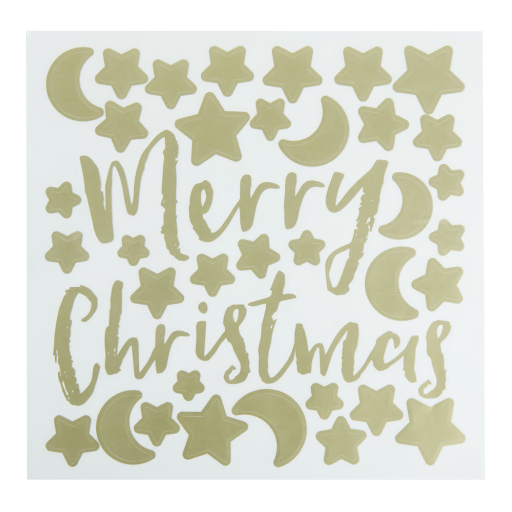 Wilko Merry Christmas Window Wall Sticker Image 2