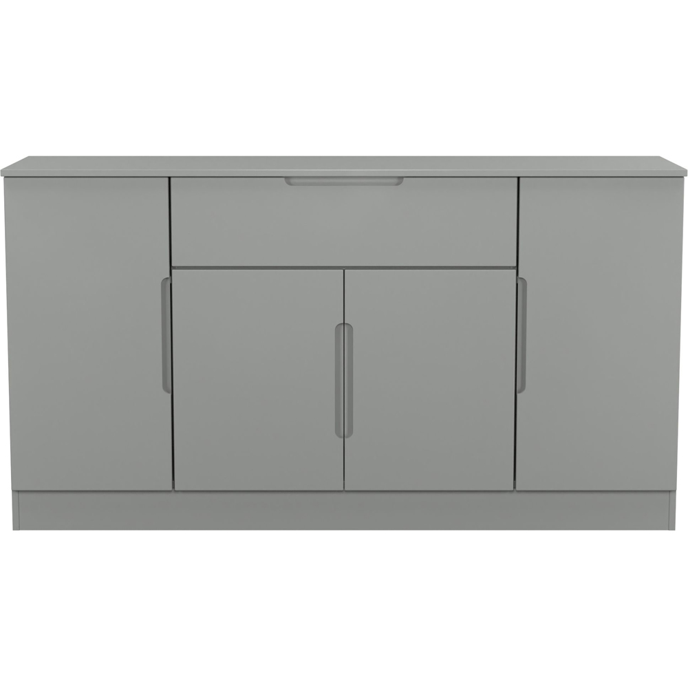 Crowndale Milan 4 Door Single Drawer Dusk Grey Wide Sideboard Ready Assembled Image 2