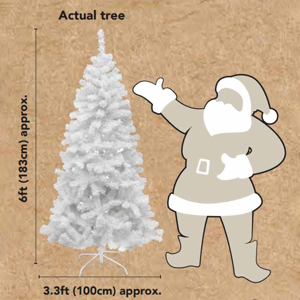 Wilko 6ft White Flocked Artificial Christmas Tree Image 4