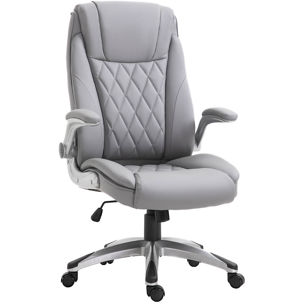Portland Grey PU Leather Swivel Executive Office Chair Image 2
