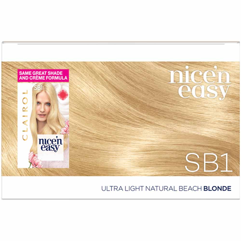 Clairol Nice'n Easy Permanent SB1 Ultra Light Natural Beach Blonde Hair Dye Image 3