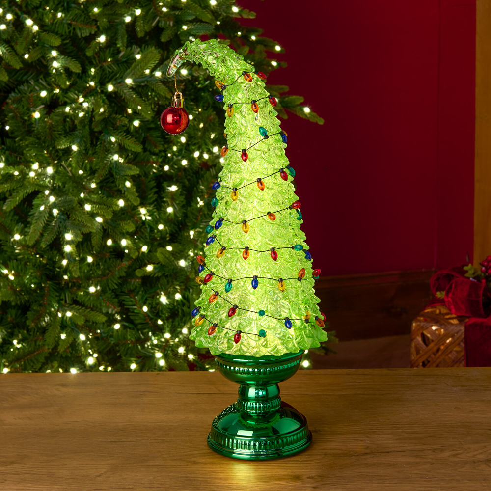 Glitter Spinning Grumble Christmas Tree Green Image 3