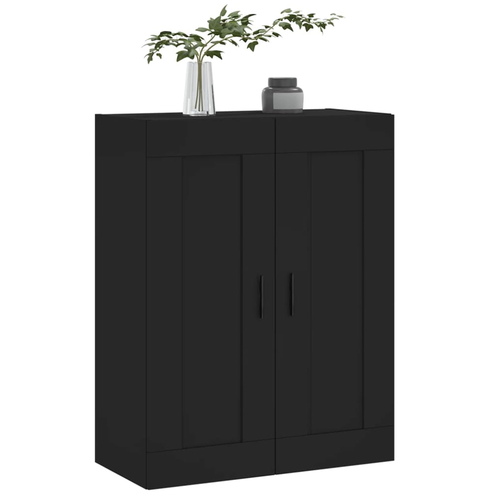 vidaXL 2 Door Black Wall Mounted Cabinet Image 4