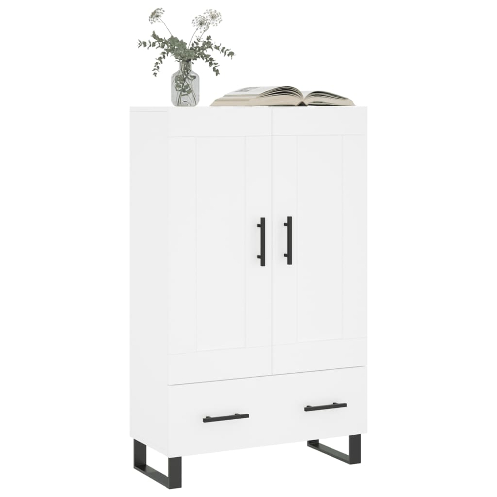 vidaXL 2 Door Single Drawer White Highboard Image 3