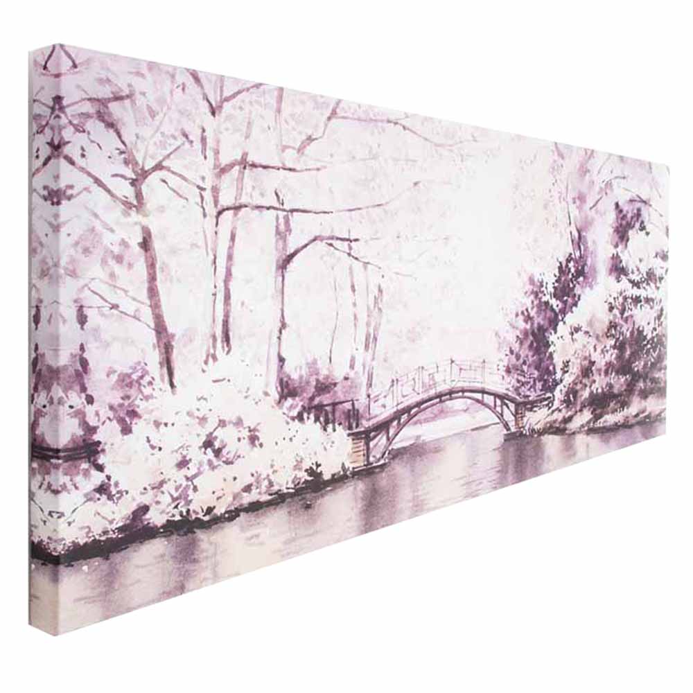 Art For The Home Wcolour Forest Bridge 100 x 40cm Image 2
