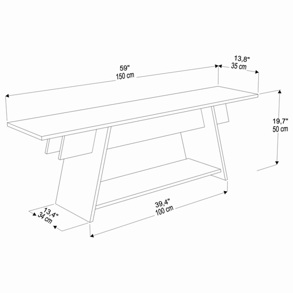 Decorotika Lanca Single Shelf Oak TV Unit Image 7