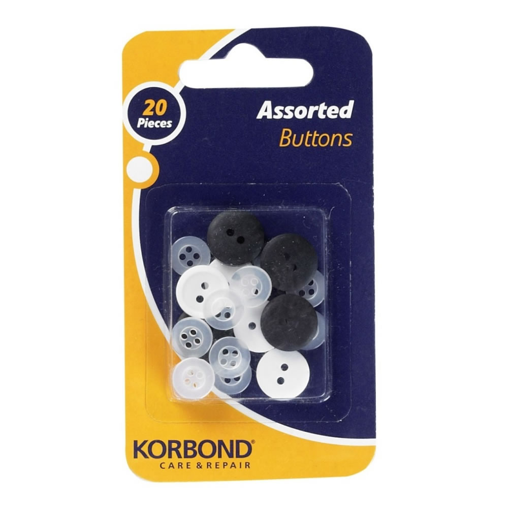 Korbond Buttons Assorted Set of 20 Image