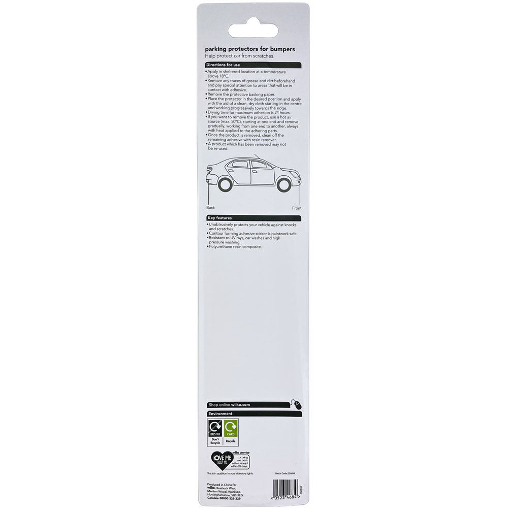 Wilko Clear Parking Protectors for Bumper 2 Pack Image 4