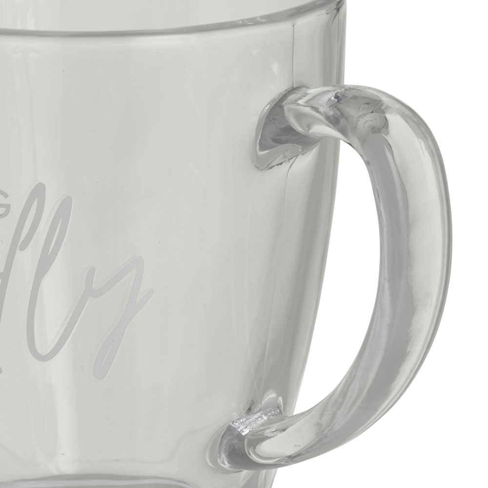 Wilko Clear Feeling Jolly Glass Cappuccino Mug Image 3