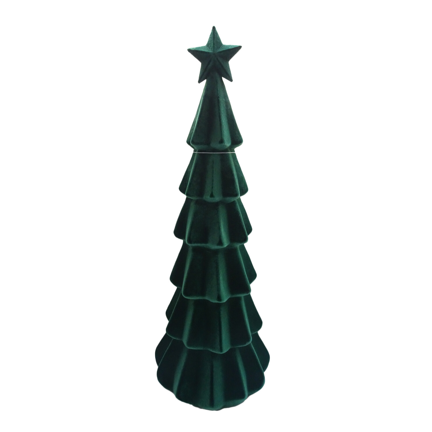 Royal Emerald Flocked Christmas Tree Decoration Image