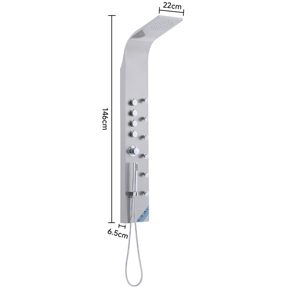 H&O Direct 4 in 1 Shower Panel with Body Massage Jets Image 5