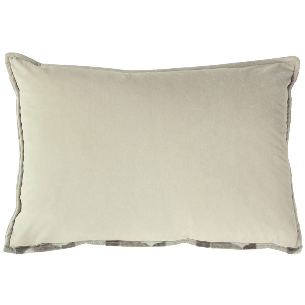 Paoletti Delano Ivory and Taupe Velvet Jacquard Cushion Image 3
