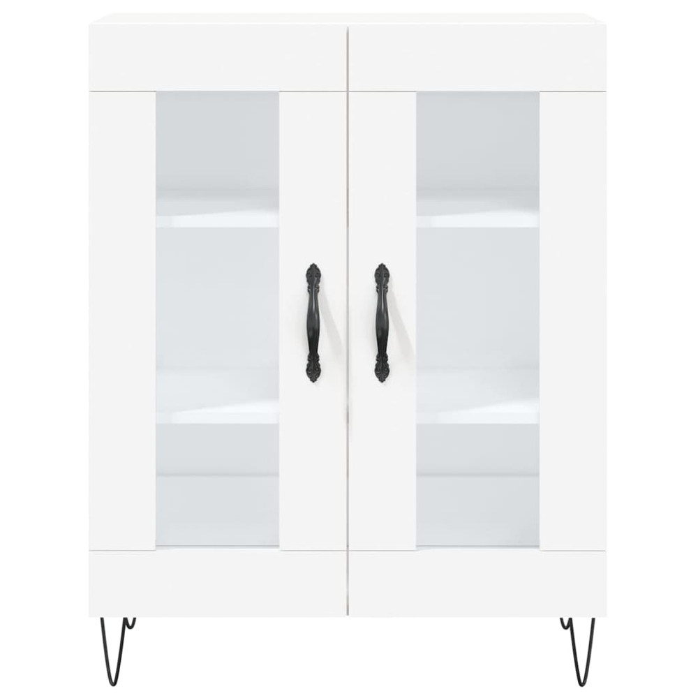 vidaXL 4 Door White Highboard Image 8