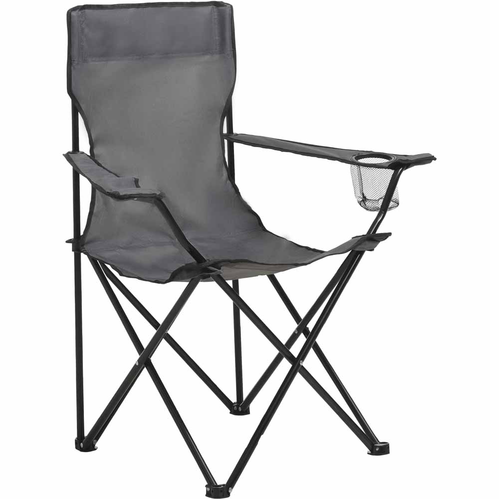 Wilko Camping Chair Solid Colour Image 1