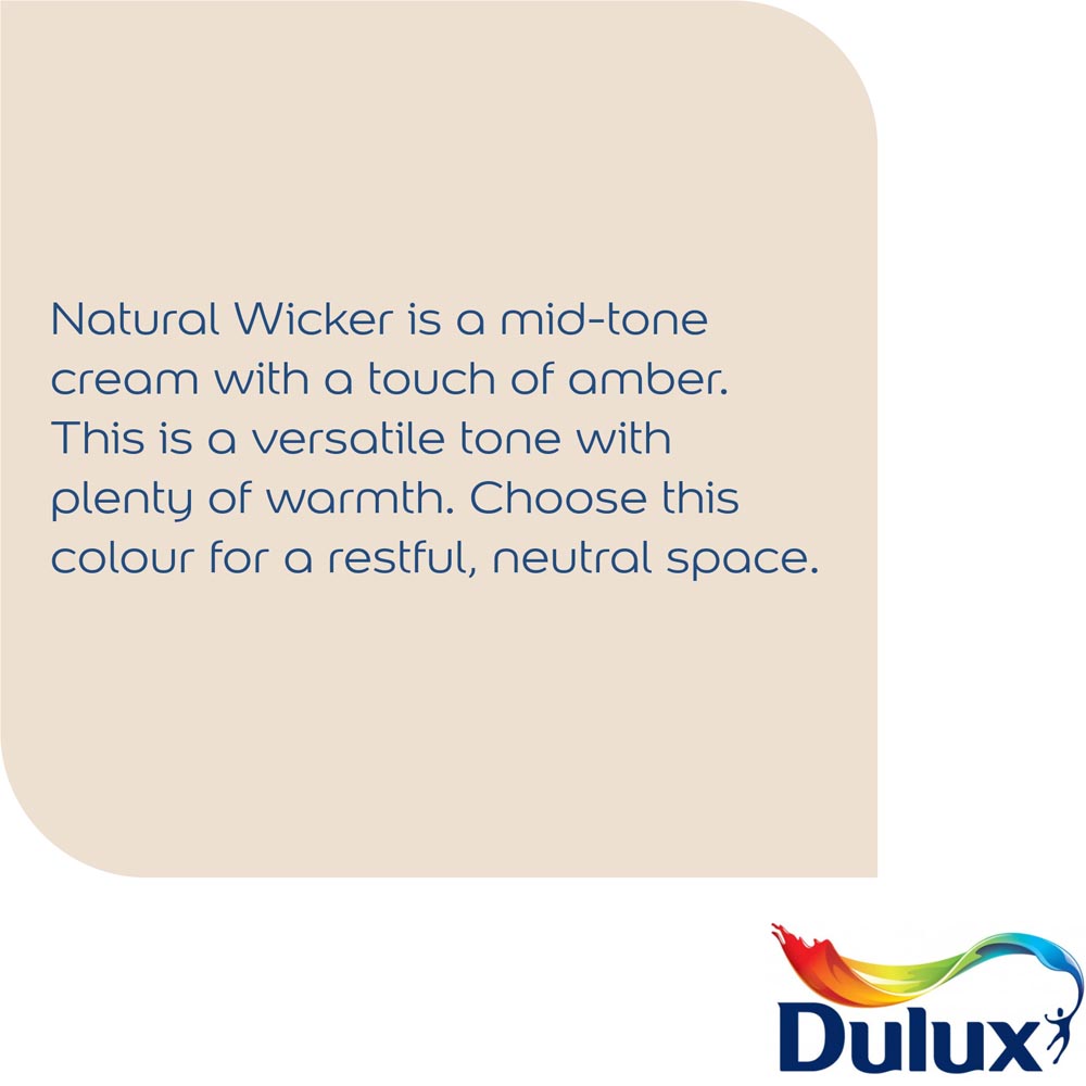 Dulux Walls & Ceilings Natural Wicker Matt Emulsion Paint 2.5L Image 6