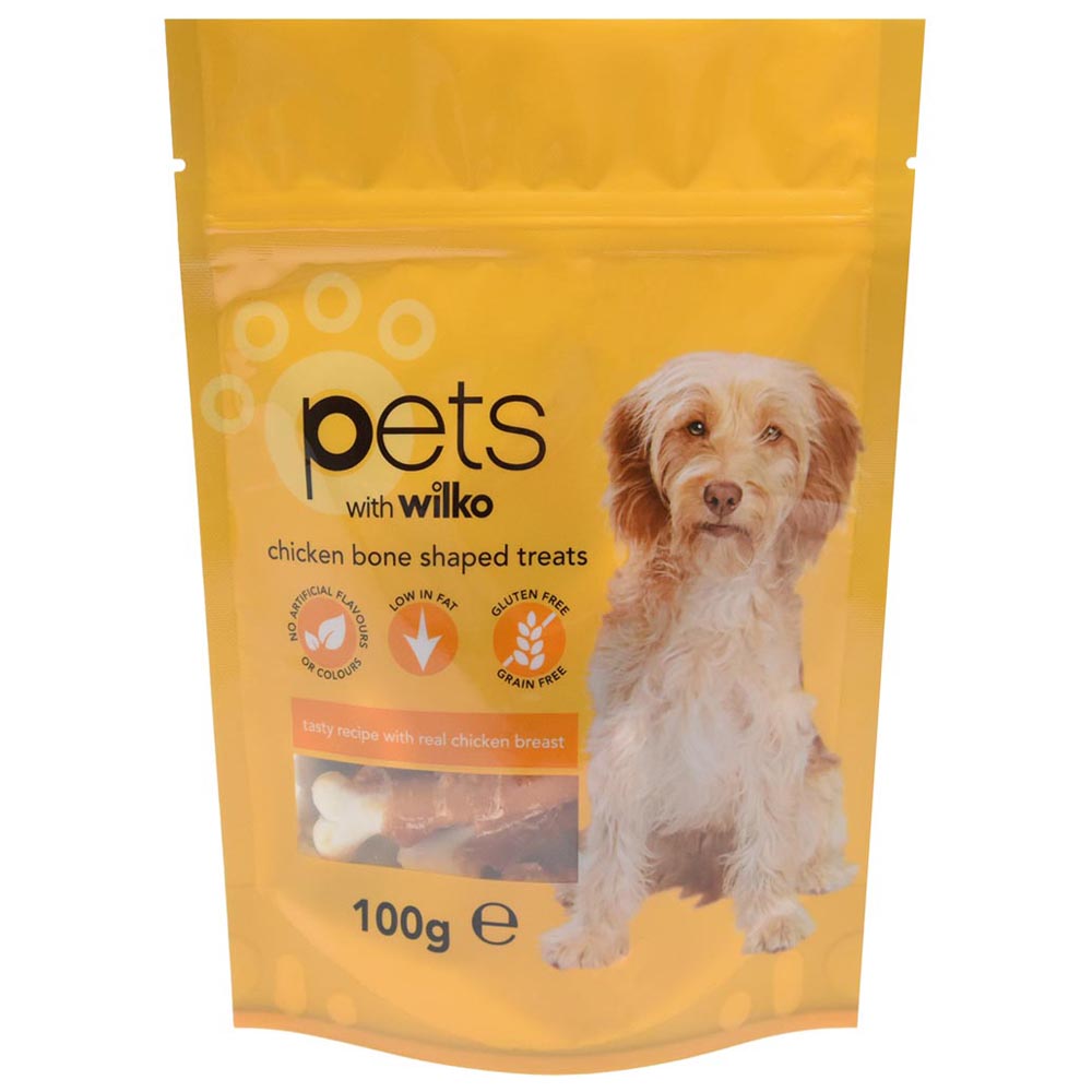 Wilko Chicken Bones Dog Treats 100g Image 1